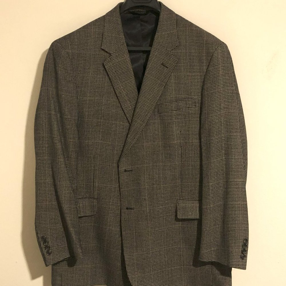 Jos A Bank Men's Sport Coat 48R Brown Black Gold
